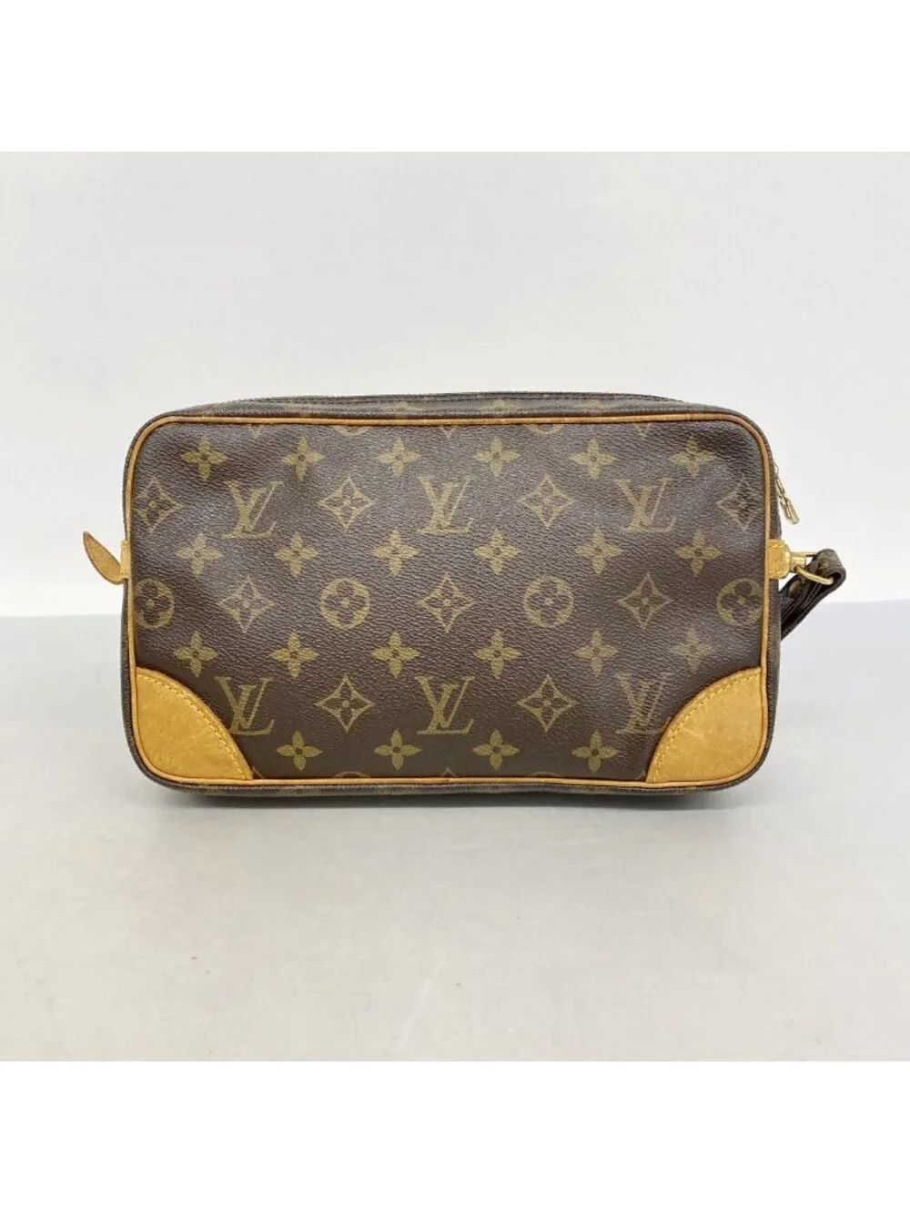 Louis Vuitton Clutch Monogram Marly Dragonne GM Brown